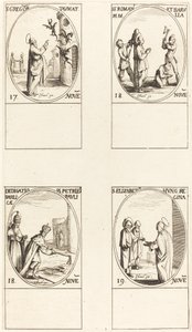 St. Gregory; Sts. Romanus & Barulla; Dedication of the Basilicas of SS. Peter & Paul by Jacques Callot