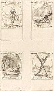 St. Liverius; St. Saturninus; St. T(I?)oscion; St. Andrew by Jacques Callot
