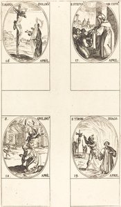 St. Maria Doloru; St. Stephen, Abbot; St. Apoloni; St. Timon by Jacques Callot