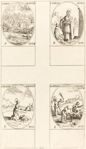 St. Mary of Victory; St. Simeon, Prophet; St. Pelagia; Sts. Reparata and Benedicta by Jacques Callot