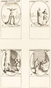 St. Medard; St. Calliopa; Sts. Primus and Felician; St. Margaret of Scotland by Jacques Callot