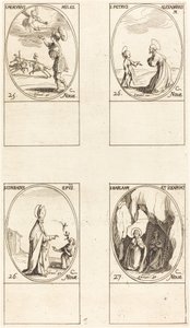 St. Mercury; St. Peter of Alexandria; St. Conrad; Sts. Barlaam and Josaphat by Jacques Callot