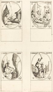 St. Paphnutius; Sts. Macedonius and Theodulus; St. Amatus; St. Cornelias by Jacques Callot
