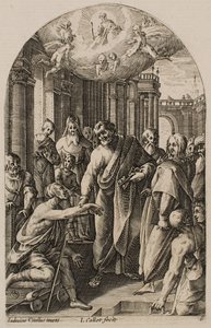 St. Peter and Saint John Healing the Lame at the Door of the Temple, from the Series “Pictures of Rome” by Jacques Callot