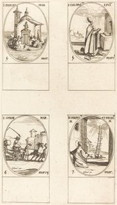 St. Phocas, St. Theophilus, St. Conon, Sts. Perpetua and Felicitas by Jacques Callot