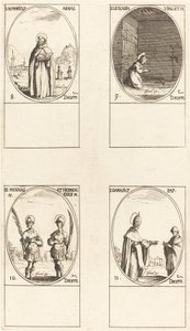 St. Romaricus; St. Leocadia; Sts. Mennas and Hermogenes; St. Damasus by Jacques Callot