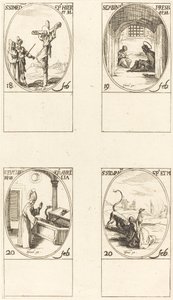 St. Simeon; St. Gabinius; St. Eucharius; St. Silvanus by Jacques Callot