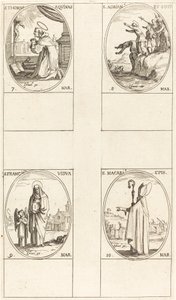St. Thomas Aquinas; St. Adrian and Companions; St. Frances; St. Macari by Jacques Callot