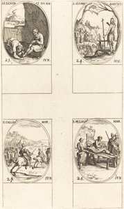 St. Zenon and Companions; St. John the Baptist; St. Gallicanus; St. Pelagius by Jacques Callot