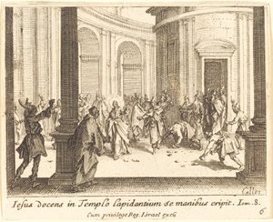 Stoning of Jesus by Jacques Callot