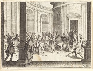 Stoning of Jesus, 1635 by Jacques Callot