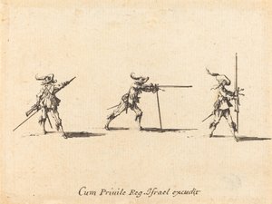 Taking the Firing Position with the Musket by Jacques Callot