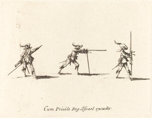 Taking the Firing Position with the Musket by Jacques Callot