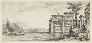 The Bathers, from the series Landscapes Engraved for Giovanni de Medici, Landscapes Designed in Florence by Jacques Callot