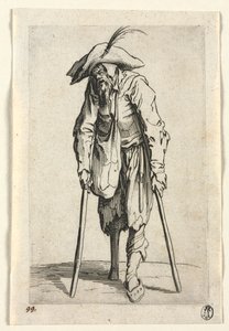 The Beggars: Beggar with Wooden Leg by Jacques Callot