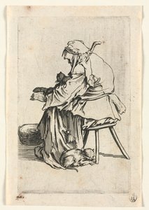The Beggars: Old Woman and Cats, c. 1623 by Jacques Callot