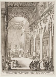 The Catafalque of the Emperor Matthias by Jacques Callot