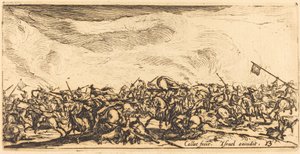 The Cavalry Combat with Swords by Jacques Callot