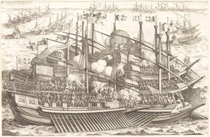 The First Naval Battle by Jacques Callot