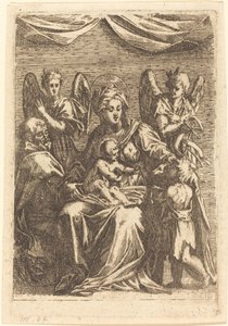 The Holy Family with Two Angels