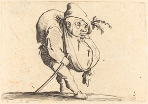 The Hunchback with a Cane by Jacques Callot