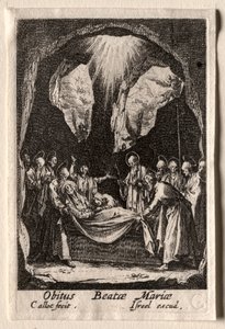 The Life of the Virgin: The Entombment of the Virgin by Jacques Callot