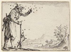 The Peasant Assailed by Bees by Jacques Callot