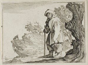 The Peasant Carrying his Bag, from The Caprices by Jacques Callot