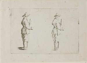 The Peasant Holding a Goblet, from The Caprices by Jacques Callot