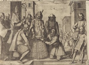 The Queen Laying the First Stone for the Church of the Poor Clares in Spain by Jacques Callot