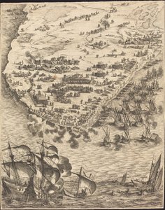 The Siege of La Rochelle [plate 10 of 16, set comprises 1952.8.97-112] by Jacques Callot