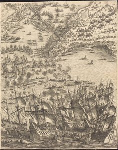 The Siege of La Rochelle [plate 11 of 16] by Jacques Callot