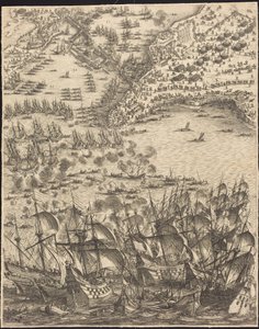 The Siege of La Rochelle (plate 11 of 16) by Jacques Callot