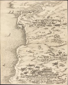 The Siege of La Rochelle (plate 5 of 16) by Jacques Callot