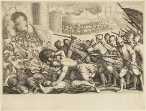 The Troops Forcing the Gate of a City