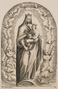 The Virgin Standing on a Crescent, from the series “Pictures of Rome” by Jacques Callot