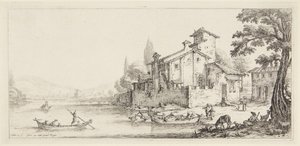 The Walk by the Water, from the series Landscapes Engraved for Giovanni de Medici, Landscapes Designed in Florence