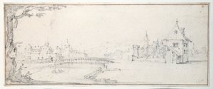 The bridge of the Gaucheu at Epinal by Jacques Callot