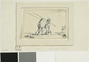 Two Soldiers with Staffs by Jacques Callot