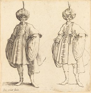 Two Turks Dressed in Turbans with a Plume