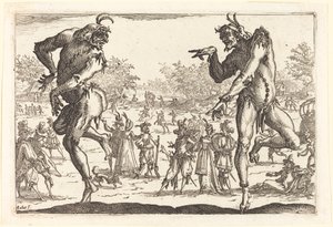 Two Zanni by Jacques Callot