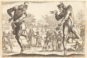 Two Zanni by Jacques Callot