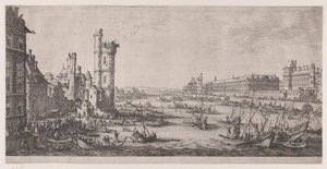 View of the Louvre, from The Two Large Views of Paris by Jacques Callot