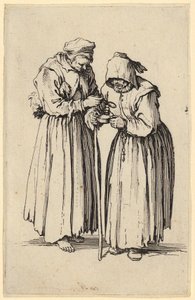 Two Beggar Women, Sheet 9 from the Series 