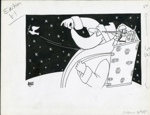 Le Figaro, Satirical in Black & White by Jacques Faizant