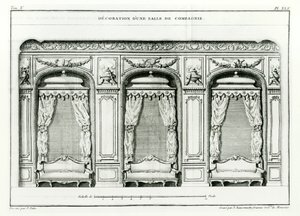 A smart Parisian Drawing room, early 1770 from Cours d