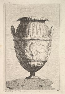 Design for a Vase with a Bacchic Frieze, from: Vases, 1746 by Jacques Francois Joseph Saly