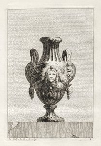 Suite of Vases: Plate 8, 1746 by Jacques Francois Joseph Saly