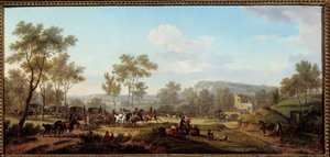 A Race in the Vicinity of Longchamps by Jacques Francois Joseph Swebach