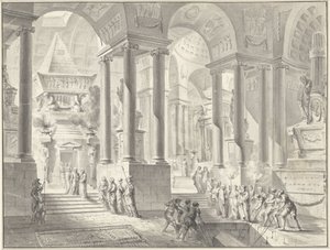 Funeral in a Fantasized Classicist Interior